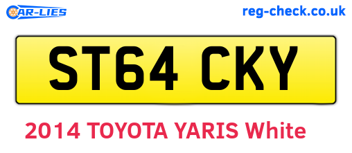 ST64CKY are the vehicle registration plates.