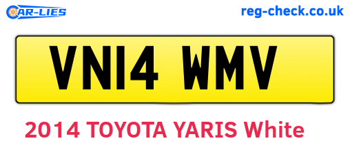 VN14WMV are the vehicle registration plates.