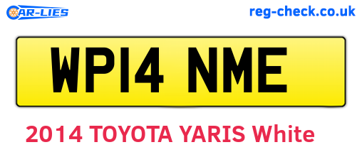WP14NME are the vehicle registration plates.