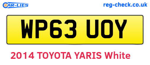 WP63UOY are the vehicle registration plates.