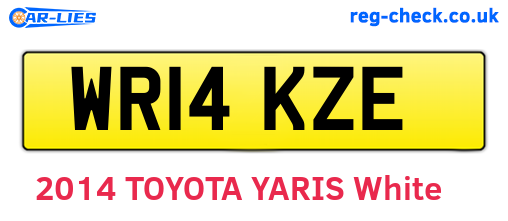 WR14KZE are the vehicle registration plates.