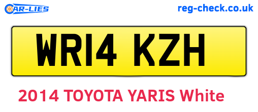WR14KZH are the vehicle registration plates.