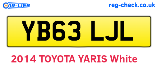 YB63LJL are the vehicle registration plates.