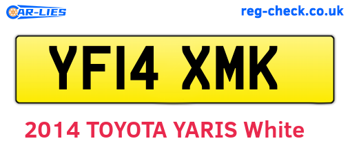 YF14XMK are the vehicle registration plates.