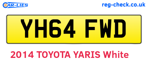YH64FWD are the vehicle registration plates.