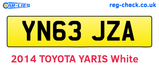 YN63JZA are the vehicle registration plates.