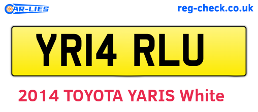 YR14RLU are the vehicle registration plates.