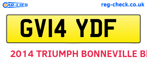 GV14YDF are the vehicle registration plates.