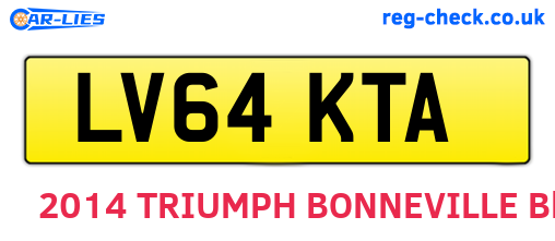 LV64KTA are the vehicle registration plates.