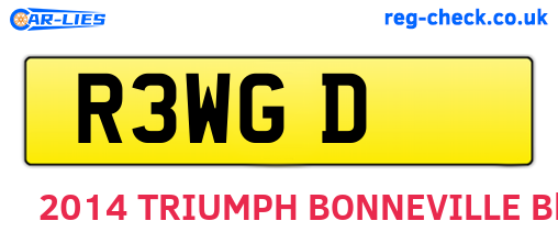 R3WGD are the vehicle registration plates.