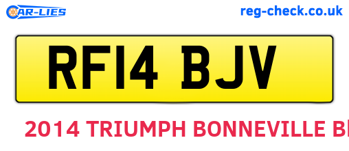 RF14BJV are the vehicle registration plates.