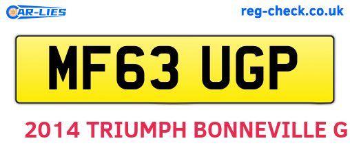 MF63UGP are the vehicle registration plates.