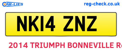 NK14ZNZ are the vehicle registration plates.