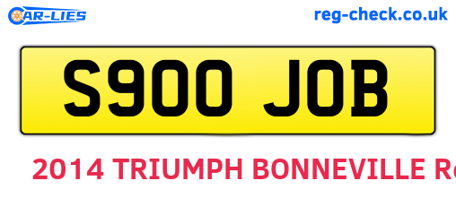S900JOB are the vehicle registration plates.