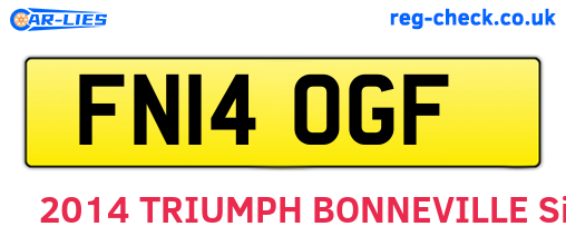 FN14OGF are the vehicle registration plates.