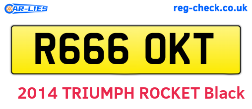 R666OKT are the vehicle registration plates.