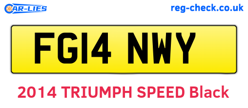 FG14NWY are the vehicle registration plates.