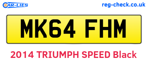 MK64FHM are the vehicle registration plates.