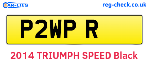 P2WPR are the vehicle registration plates.