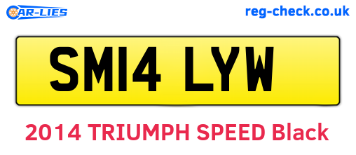 SM14LYW are the vehicle registration plates.