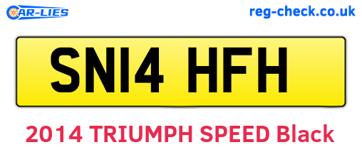 SN14HFH are the vehicle registration plates.
