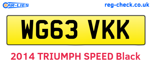 WG63VKK are the vehicle registration plates.