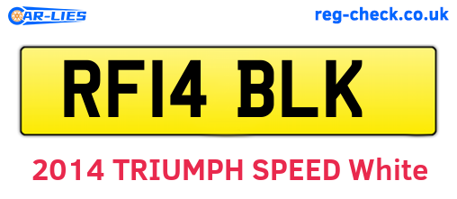 RF14BLK are the vehicle registration plates.