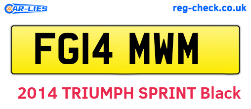 FG14MWM are the vehicle registration plates.