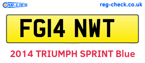 FG14NWT are the vehicle registration plates.