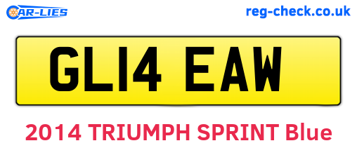 GL14EAW are the vehicle registration plates.