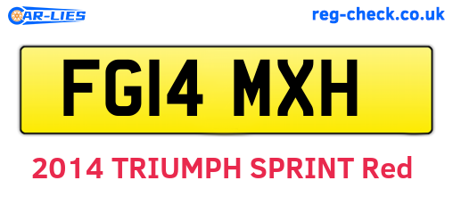 FG14MXH are the vehicle registration plates.
