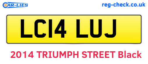 LC14LUJ are the vehicle registration plates.