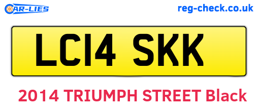 LC14SKK are the vehicle registration plates.