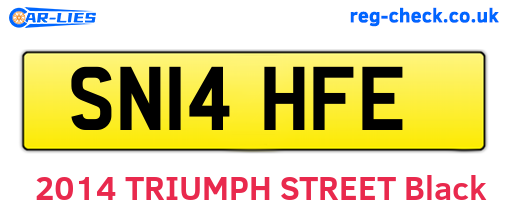 SN14HFE are the vehicle registration plates.