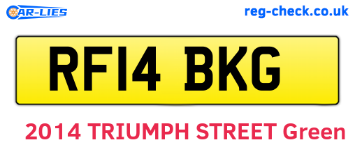 RF14BKG are the vehicle registration plates.
