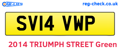 SV14VWP are the vehicle registration plates.