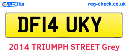 DF14UKY are the vehicle registration plates.