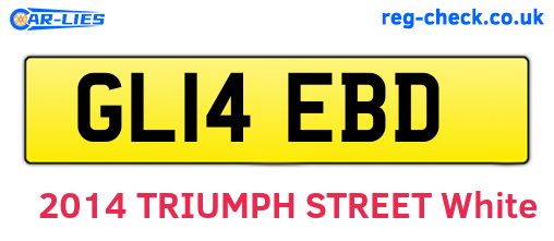 GL14EBD are the vehicle registration plates.