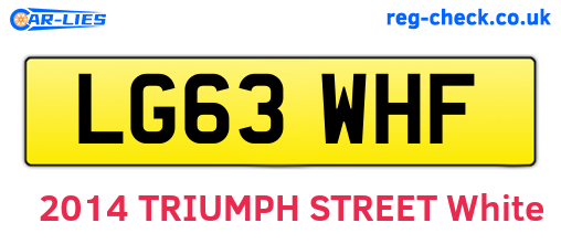 LG63WHF are the vehicle registration plates.