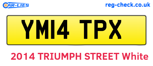 YM14TPX are the vehicle registration plates.