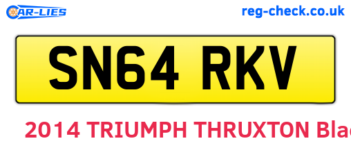 SN64RKV are the vehicle registration plates.