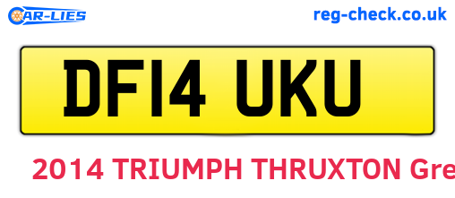 DF14UKU are the vehicle registration plates.
