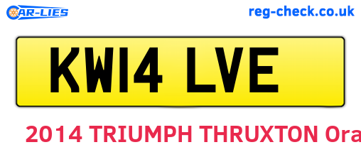 KW14LVE are the vehicle registration plates.