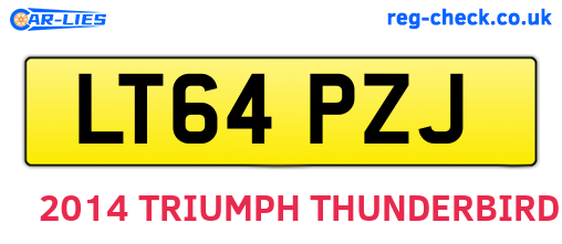 LT64PZJ are the vehicle registration plates.