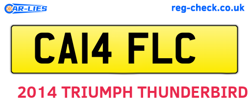CA14FLC are the vehicle registration plates.