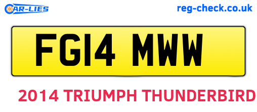 FG14MWW are the vehicle registration plates.
