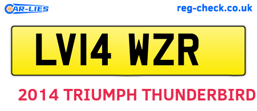 LV14WZR are the vehicle registration plates.