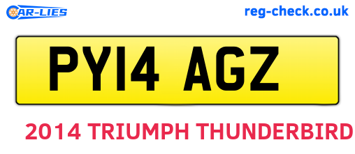 PY14AGZ are the vehicle registration plates.