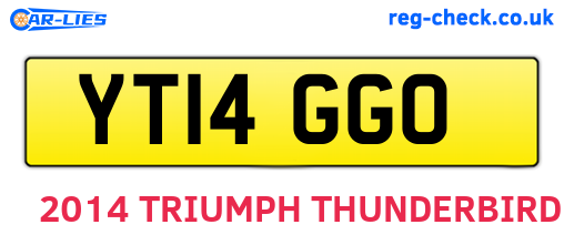 YT14GGO are the vehicle registration plates.