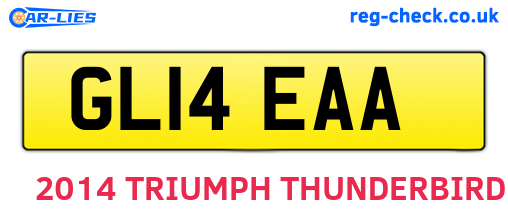 GL14EAA are the vehicle registration plates.